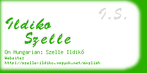 ildiko szelle business card
